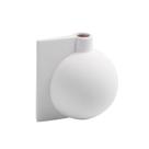 Vaso decorativo detalhe formas retas em ceramica branco