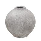 Vaso decorativo em ceramica bojudo texturas 26cm