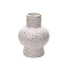 Vaso Decorativo Em Cerâmica Flocos Branco 20x13 Cm - D'rossi