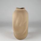 Vaso decorativo em ceramica marrom rustico voluta ii 32cm