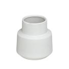 Vaso decorativo em ceramica na cor branco - 16cm