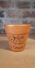 Vaso decorativo em cerâmica para plantas, com mensagem afetiva - A Gratidão é a memória do Coração.