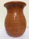 Vaso decorativo em cerâmica rustico 18x14cm. Não recomendado utilizar com água