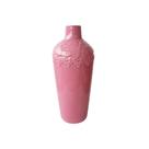 Vaso decorativo em cerâmica texture lace po pink 30 cm - Mero