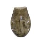 Vaso decorativo em vidro marrom e preto premium 27,5cm