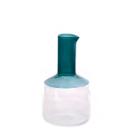 Vaso Decorativo em Vidro Verde/Transparente 23cm