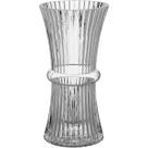 VASO DECORATIVO ENFEITE CASA 27x13x13cm VIDRO TRANSPARENTE