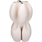 VASO DECORATIVO ENFEITE CASA 3D HOME&CO CERÂMICA 32x19x19cm NUDE
