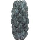 Vaso Decorativo Enfeite Casa Cerâmica 34x15x15cm Cinza