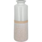 Vaso Decorativo Enfeite Casa Cerâmica 40x15x15cm Marfim