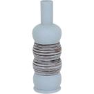 Vaso Decorativo Enfeite Casa Cerâmica 43x14x14cm Bege