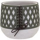 Vaso Decorativo Enfeite Casa Cimento 18x14x14cm Verde Vaso Decorativo Enfeite Casa Cimento 18x14x14cm Verde