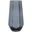 VASO DECORATIVO ENFEITE CASA GEOMÉTRICO HOME&CO VIDRO 20x7x7cm FUME