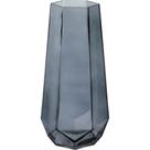 Vaso Decorativo Enfeite Casa Geométrico Home&co Vidro 25x8x8cm Fume