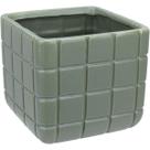 VASO DECORATIVO ENFEITE CASA HOME&CO CERÂMICA 13x15x15cm VERDE VASO DECORATIVO ENFEITE CASA HOME&CO CERÂMICA 13x15x15cm VERDE