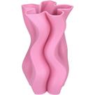 Vaso Decorativo Enfeite Casa HomeCo Cerâmica Rosa 3D 24x14