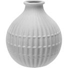 VASO DECORATIVO ENFEITE CASA REDONDO HOME&CO CERÂMICA 23x21x21cm MARFIM