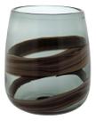 Vaso Decorativo Enfeite Casa Vidro 19x17x17cm Marrom