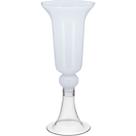Vaso Decorativo Enfeite Casa Vidro 40x16x16cm Branco