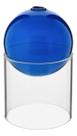Vaso Decorativo Enfeite Esfera Com Suporte Vidro 13x13 Azul