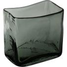 VASO DECORATIVO ENFEITE RETANGULAR HOME&CO VIDRO 16x11x16cm FUMÊ