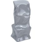Vaso Decorativo Enfiete Casa Aparador Amassado Home&co Cerâmica 23x11x11cm Cinza