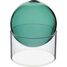 Vaso Decorativo Esfera Com Suporte Vidro 10x10x10cm Verde