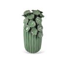 Vaso Decorativo Flores em Cerâmica Verde 22cm ZQ0077 BTC