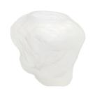 Vaso decorativo formas em vidro branco p 31x35x25cm