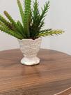 Vaso decorativo formato taca em cerâmica 10 x 7 cm - Granilite Brilho