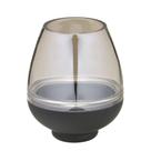 Vaso Decorativo Fumê com Base Preta 20x17cm Espressione