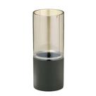 Vaso Decorativo Fumê com Base Preta 30cm Espressione