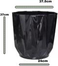 Vaso Decorativo Geométrico Preto para Plantas: Sala, Varanda Liso Moderno Vaso Decorativo Geométrico Preto para Plantas: Sala, Varanda Liso Moderno