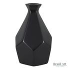 Vaso Decorativo Grande Diamond em Cerâmica Preto Vaso Decorativo Grande Diamond em Cerâmica Preto