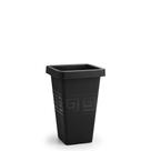 Vaso Decorativo Grego Quadrado 13 Litros Preto Plástico Casa - Plasmont
