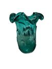 Vaso Decorativo Italy Pétala Verde Estilo Murano Elegância