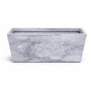 Vaso Decorativo Jardineira Floreira Luxo Moderna Grande com Prato 80 Cm Cor:Mármore