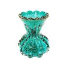Vaso Decorativo Medio Murano Azul Fino Lapidados Redondo