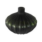 Vaso Decorativo Menor Cristal Verde Escuro Classico Ondulado Vaso Decorativo Menor Cristal Verde Escuro Classico Ondulado