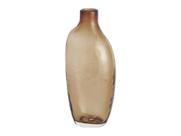 Vaso Decorativo Mesa Chão Ornamento Orgânico Vidro Grande Marrom Resistente Multiuso Plantas Flores