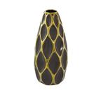 Vaso Decorativo Moderno Ceramica Marrom e Dourado Luxo Vaso Decorativo Moderno Ceramica Marrom e Dourado Luxo