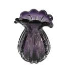 Vaso Decorativo Murano Cristal Roxo Translucido Lapidados