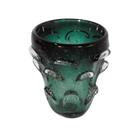 Vaso Decorativo Murano Verde Relevo Transparente Luxo Vaso Decorativo Murano Verde Relevo Transparente Luxo