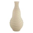 Vaso Decorativo Ondulado de Cerâmica Bege - 39,5 cm