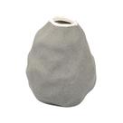 Vaso decorativo organico em ceramica cinza escuro p 12x10cm