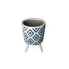 Vaso Decorativo P/Suculenta Pé Cimento Mdf Lembrancinha Vaso Decorativo P/Suculenta Pé Cimento Mdf Lembrancinha