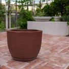 Vaso decorativo para plantas grandes cone modelo grafiato interior e exterior 50 litros com prato coletor