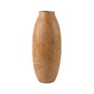 Vaso decorativo poliresina folhas marrom 43cm flor arte