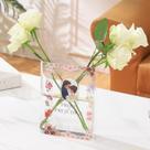 Vaso decorativo PORPAN acrílico em forma de livro Clear Pride