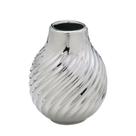 Vaso decorativo prata bojudo ondulado Vaso decorativo prata bojudo ondulado